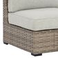 Ashley Calworth Patio Armless Chair in Beige (Set of 2), , large