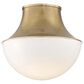 Hudson Valley Lighting Lettie 14.75" 1-Light Flush Mount in Aged Brass, , large
