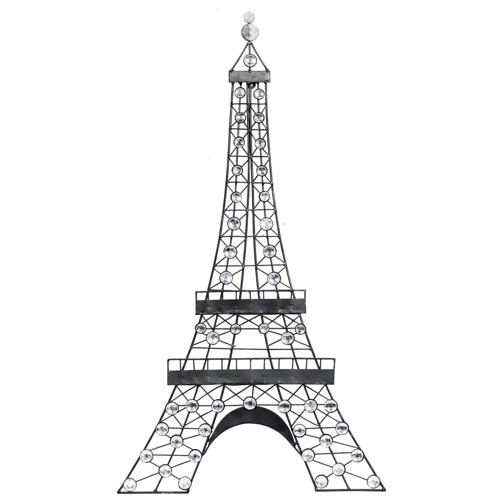 Maple and Jade Eiffel Tower 32" x 18" Wall Decor in Matte Black, , large
