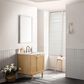 James Martin Vanities Laurent 30" Single Bathroom Vanity in Light Natural Oak with 3 cm White Zeus Quartz Top and Rectangular Sink, , large