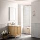 James Martin Vanities Laurent 30" Single Bathroom Vanity in Light Natural Oak with 3 cm White Zeus Quartz Top and Rectangular Sink, , large