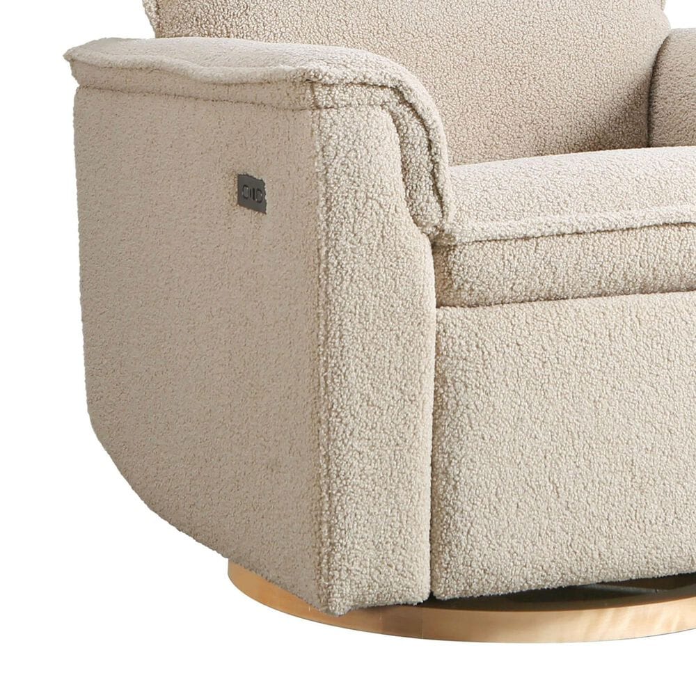 Baby Appleseed Anza Manual Swivel Glider Recliner in Taupe, , large