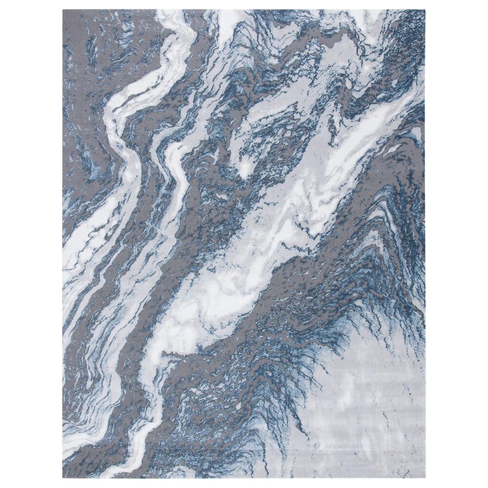Safavieh Craft CFT844M 8" x 10" Blue and Grey Area Rug, , large