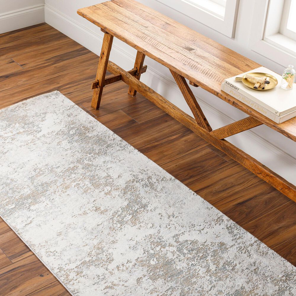 Surya Brunswick 2&#39;7&quot; x 10&#39; Cream, Blue, Olive, Light Slate, Taupe and Seafoam Runner, , large