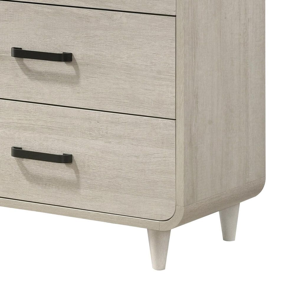 Crown Mark Nyomi 6-Drawer Dresser in White, , large