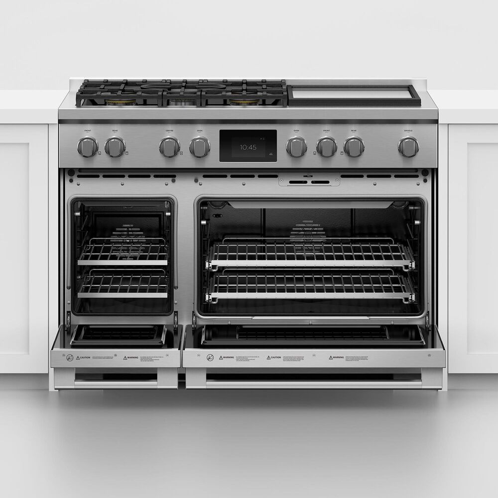 Fisher &amp; Paykel 48&quot; Professional Dual Fuel Range with 5 Burners and Natural Gas in Stainless Steel, , large