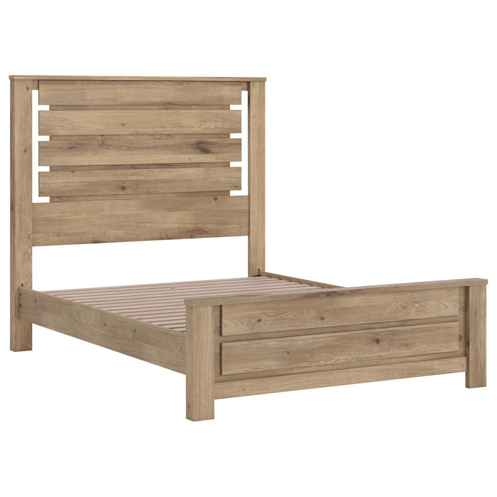 Ashley Brozmont Queen Panel Platform Bed in Natural Brown, , large