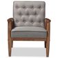Baxton Studio Sorrento Lounge Chair in Grey, , large