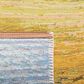 Safavieh Barbados Tropical Wave 4" x 6" Blue and Gold Indoor/Outdoor Area Rug, , large