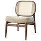 Coaster Rayo Accent Armless Chair with Rattan Cane Back in Camel, , large