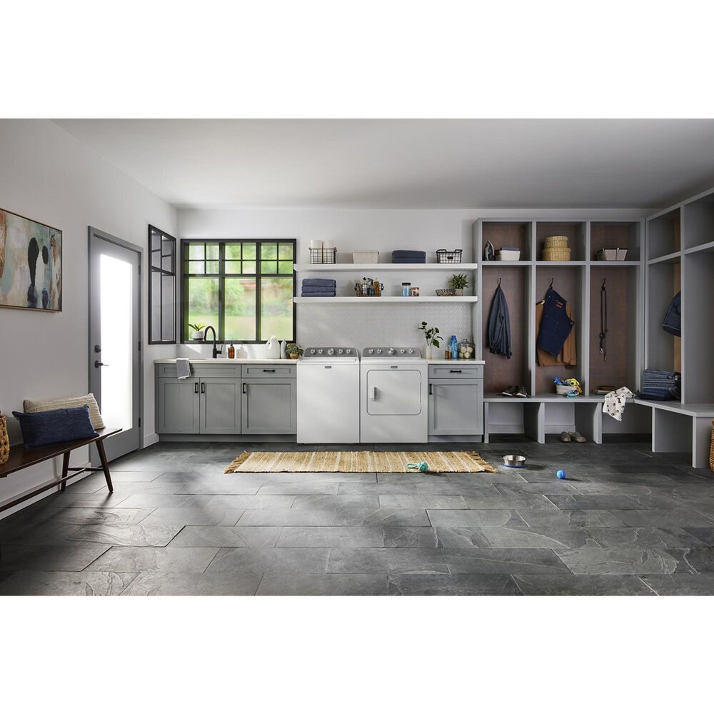 Maytag 4.8 Cu. Ft. Pet Pro Top Load Washer and 7.0 Cu. Ft. Electric Dryer Laundry Pair in White, , large