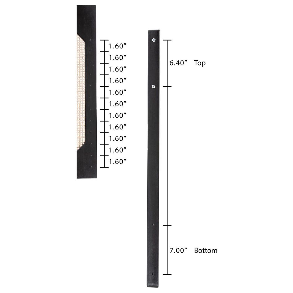 Baxton Studio Aurelia Queen Panel Headboard in Black and Natural Brown, , large