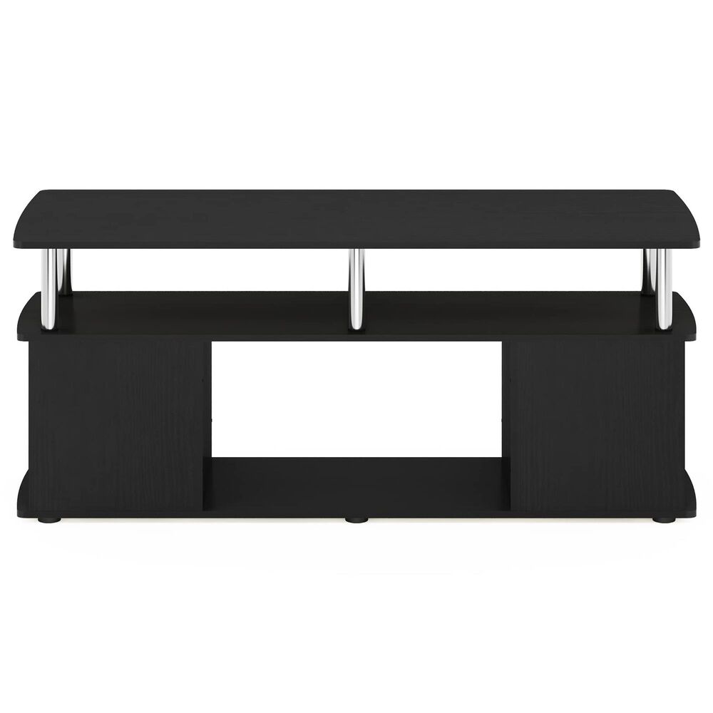 HOMLUX 47.2" Utility Design TV Stand with Open Storage Bookshelf in Americano and Chrome, , large