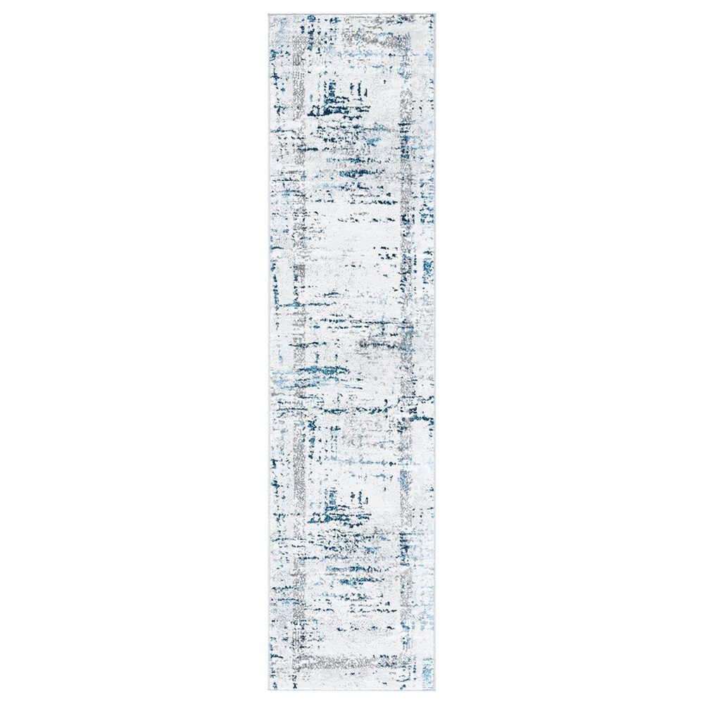 Safavieh Amelia AMA271 2' x 8' Grey and Blue Runner, , large