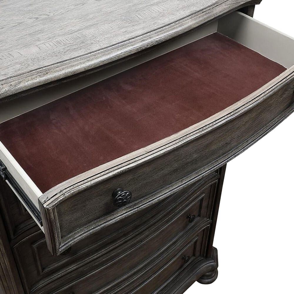 Sasha Lee Lake Way 5-Drawer Chest in Sandblasted Gray, , large