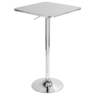 Lumisource 41" Adjustable Bar Table in Silver and Chrome, , large