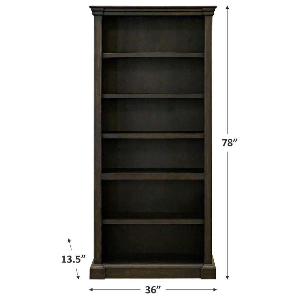 Wycliff Bay Kingston Open Bookcase in Dark Chocolate, , large