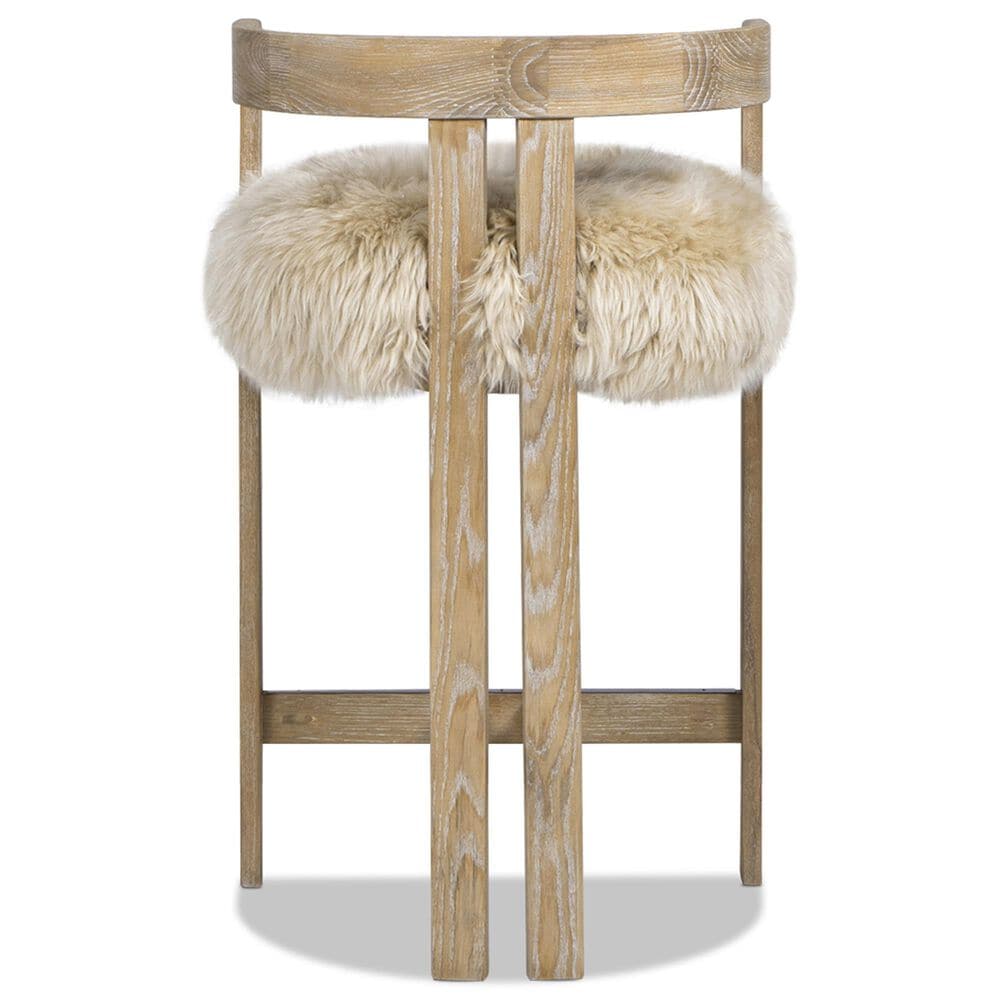 Jennifer Taylor Home Millwick 26.5" Counter Stool with Natural Blonde Cushion in Rustic Blonde, , large