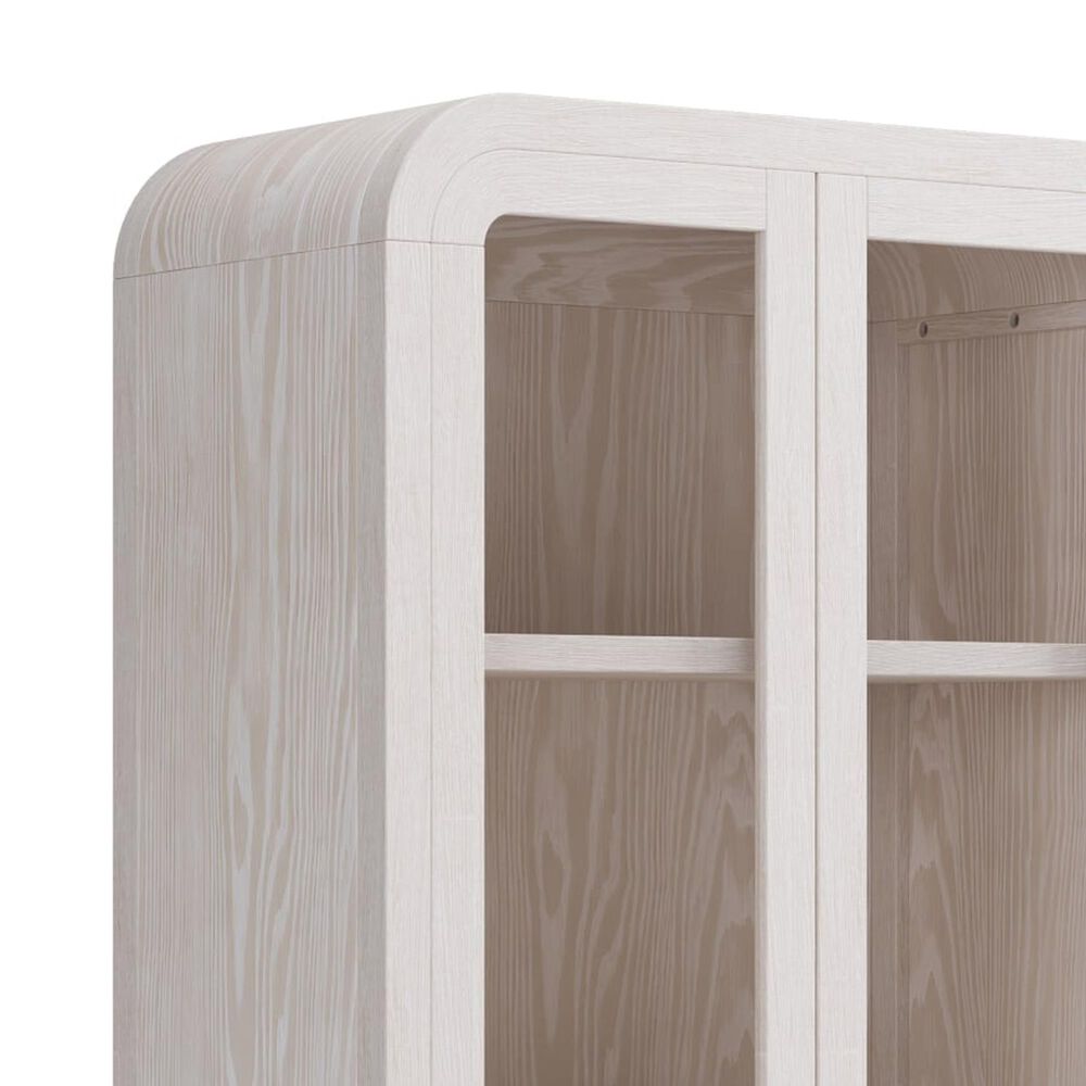 Urban Home Drake Glass Door Wooden Bookcase in Sugar, , large