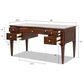 Jennifer Taylor Home Dauphin 5-Drawer Executive Desk in Walnut Brown, , large