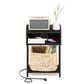 HOMLUX 19.7" 3-Tier End Table in Americano and Black, , large
