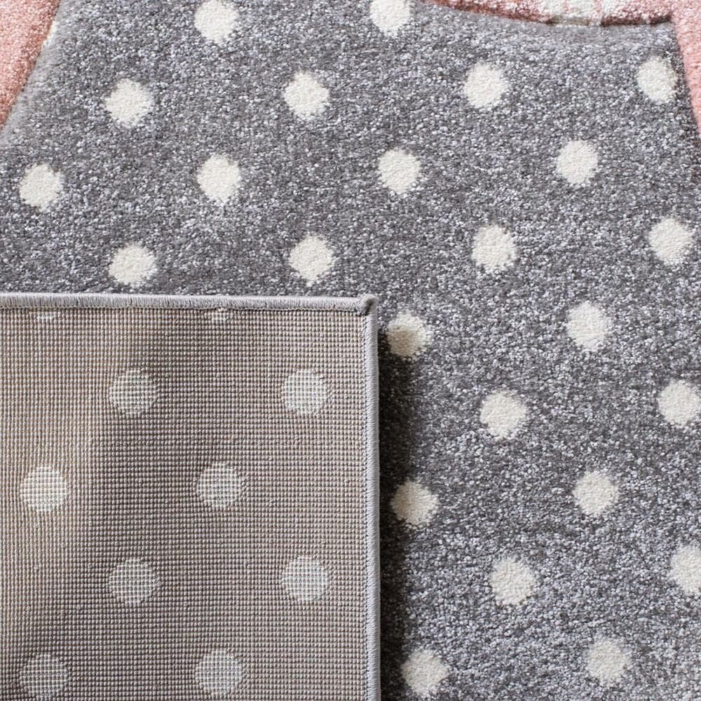 Safavieh Carousel 2&#39; x 8&#39; Grey, Ivory and Pink Kids Runner, , large