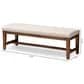 Baxton Studio Ainsley Accent Bench in Light Beige, , large