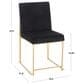 Lumisource Fuji Dining Chair with Charcoal Cushion in Black (Set of 2), , large