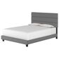 Accent Sicily Queen Upholstered Platform Bed in Grey, , large