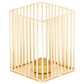 Maple and Jade Modern Metal Candle Holder with Rectangular Cage Design in Gold (Set of 3), , large