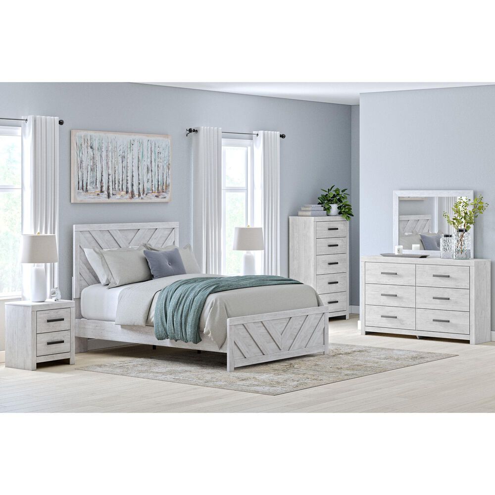 Ashley Cayboni 6 Drawer Dresser and Mirror in Whitewash, , large