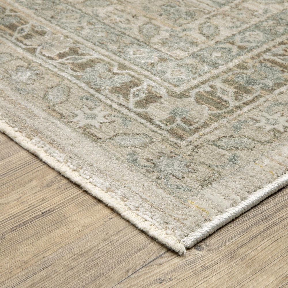 Oriental Weavers Keaton KEA08 Beige and Green 6&#39;7&quot; x 9&#39;6&quot; Area Rug, , large