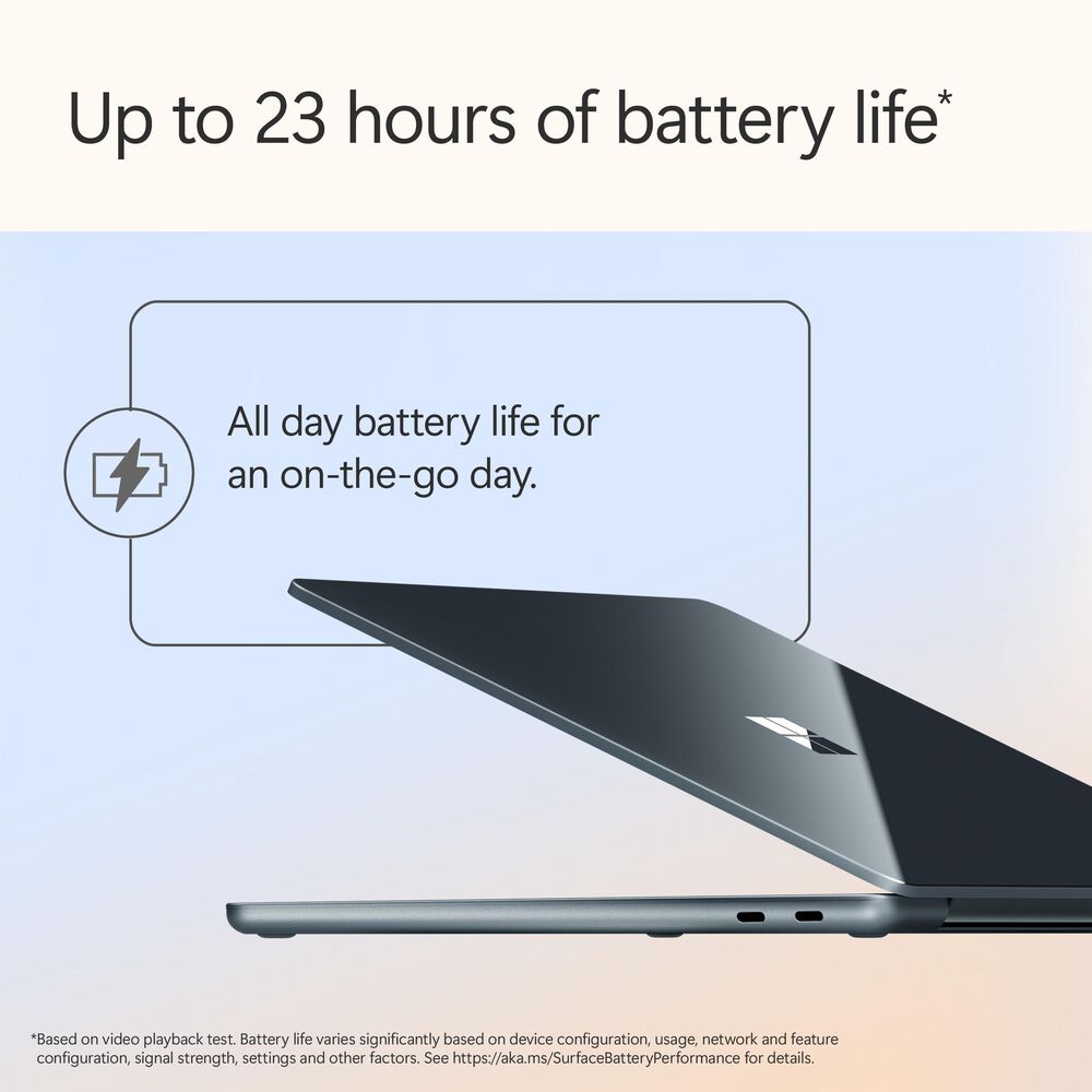 Microsoft Surface Copilot+ PC 13&quot; Touchscreen Laptop - Qualcomm Snapdragon X Plus - 16GB RAM - 512GB UFS - Windows 11 Home - Ocean - Device Only - &#40;Latest Model&#41;, , large