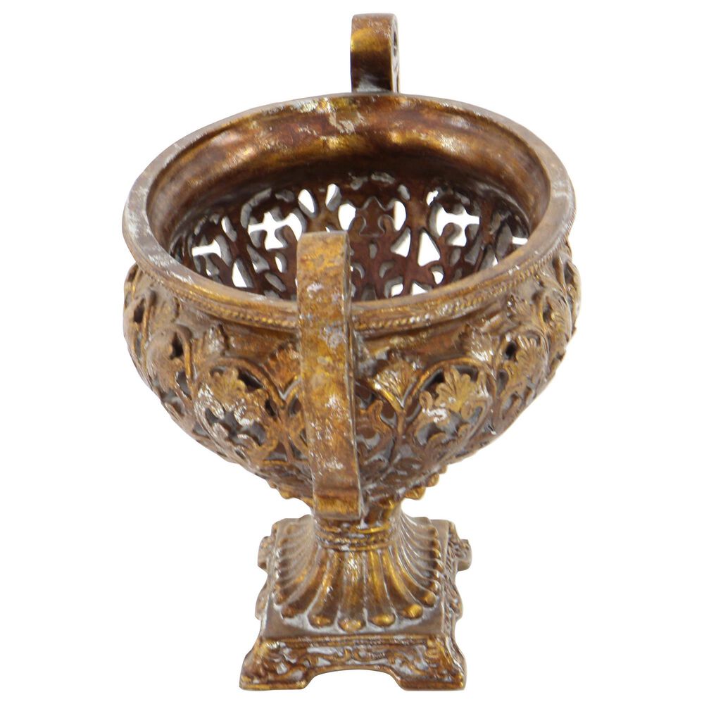 Maple and Jade 19&quot; Traditional Vintage Decorative Bowl in Gold, , large