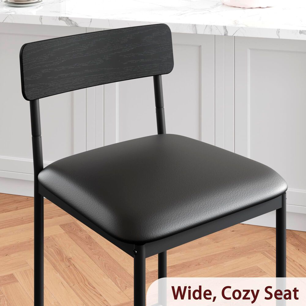 GARVEE 25.5" Bar Stool in Black (Set of 4), , large