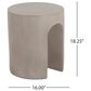 Hearth and Haven Outdoor U-Shaped Side Table in Light Grey, , large
