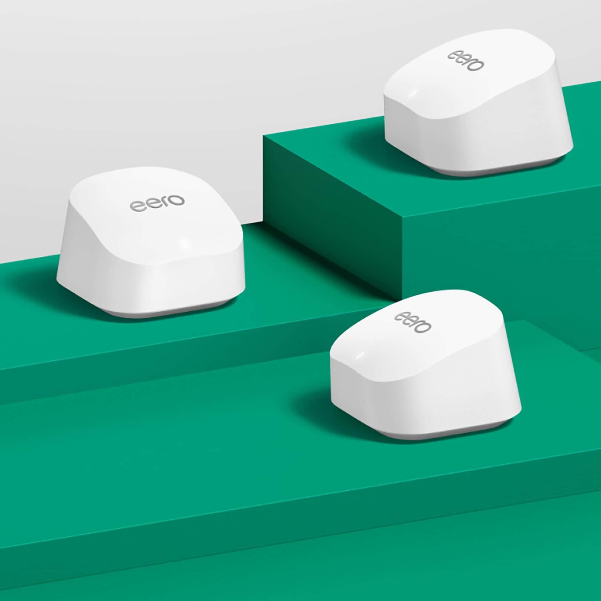 eero 6+ Dual-Band Mesh Wi-Fi 6 Router and 2 Extenders in White