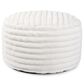 Howard Elliott Shar Pei Short Pouf in White, , large