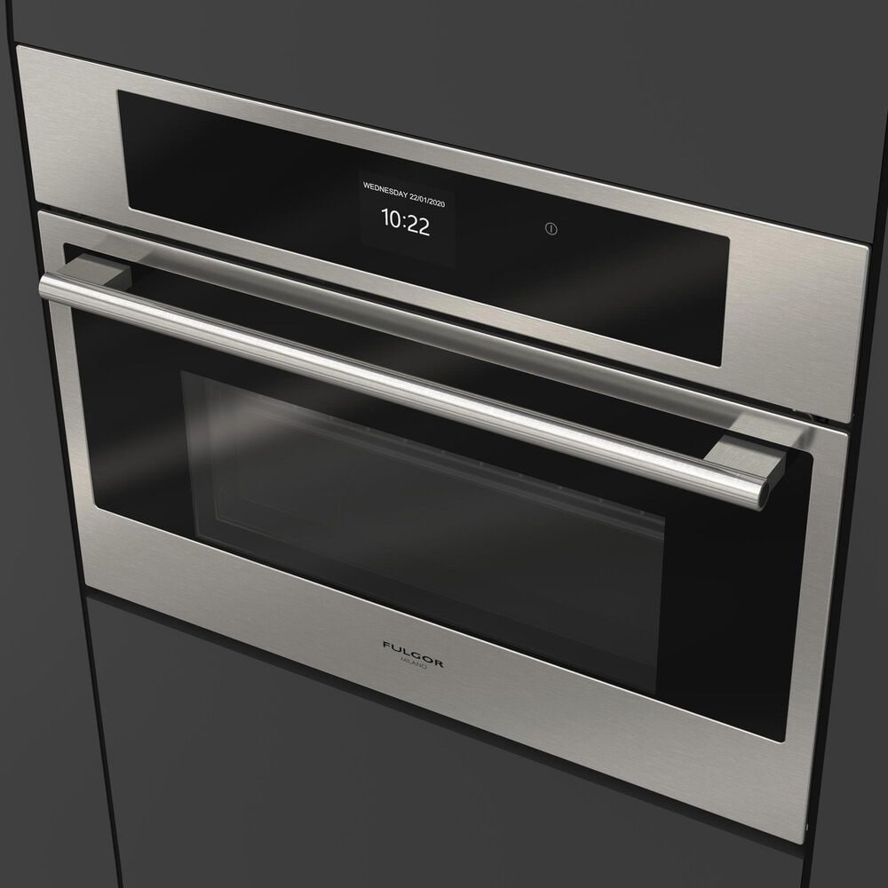 Fulgor Milano 24&quot; Compact Steam Single Wall Oven in Stainless Steel, , large