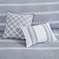 Hampton Park Noble 8-Piece Queen Cotton Comforter Set in Blue, , large