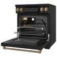 Thor Kitchen Gordon Ramsay 4.8 Cu. Ft. Professional Induction Range with Bronze Handle Kit in Black, , large