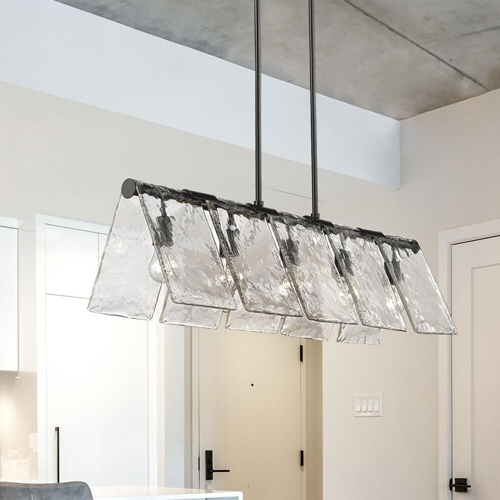 Golden Lighting Serenity 5-Light Linear Pendant in Matte Black, , large