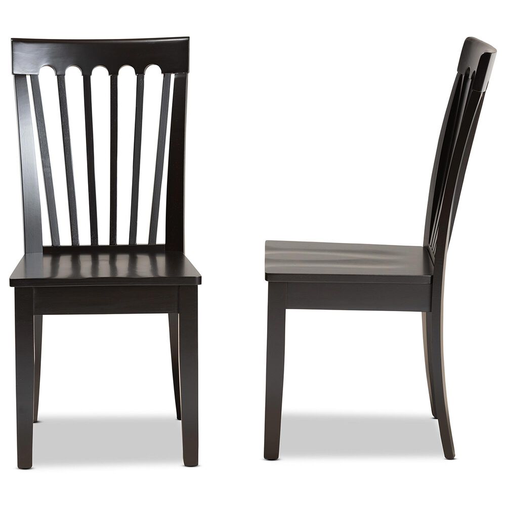 Baxton Studio Minette Side Chair in Dark Brown (Set of 2), , large