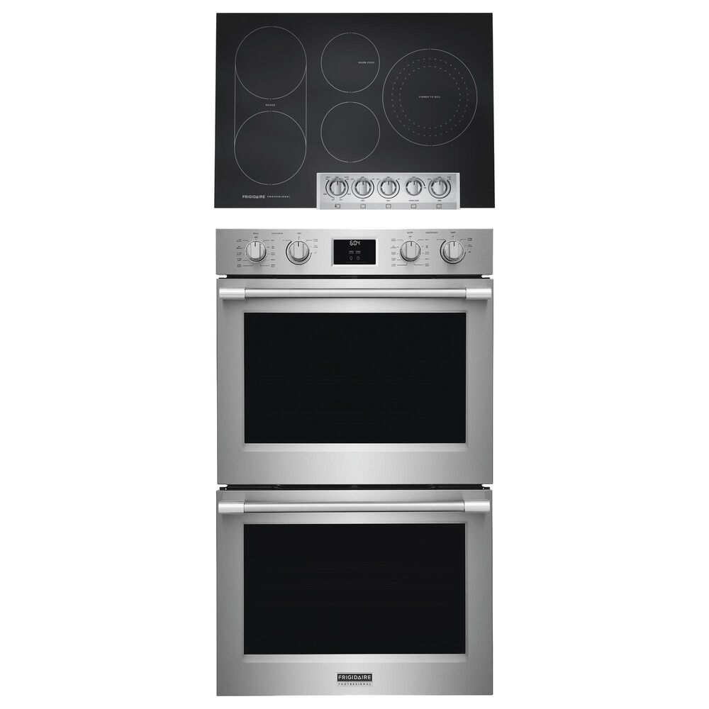 Frigidaire Professional Professional 2-Piece Kitchen Package with 30" Double Wall Oven and 30" Electric Cooktop in Stainless Steel, , large