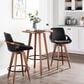 Lumisource Cosmo Swivel Counter Stool in Walnut and Black, , large