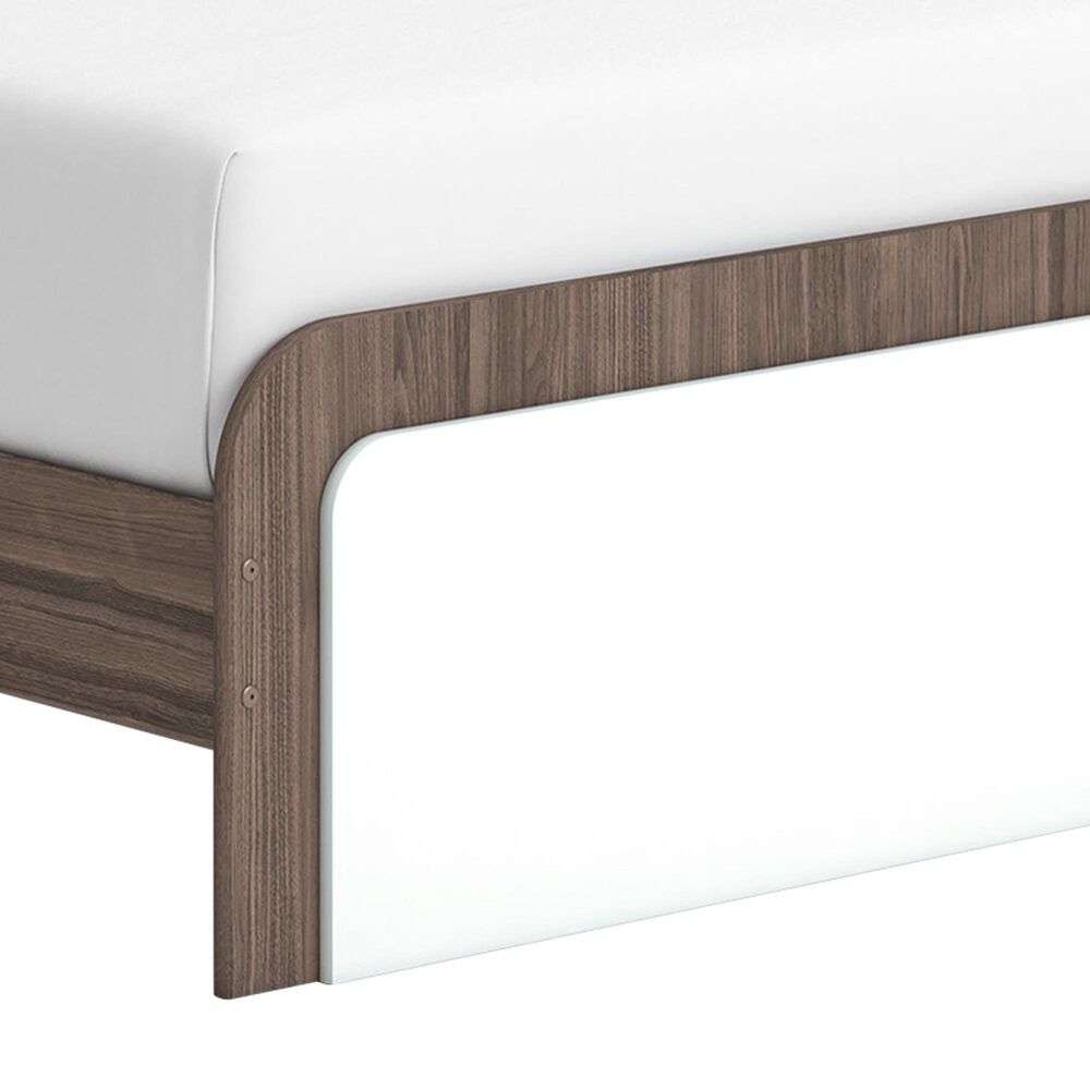 Ashley Kendanport Queen Platform Upholstered Bed in Brown and White, , large