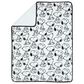 Lambs and Ivy Classic Snoopy Minky and Sherpa Baby Blanket in White and Black, , large