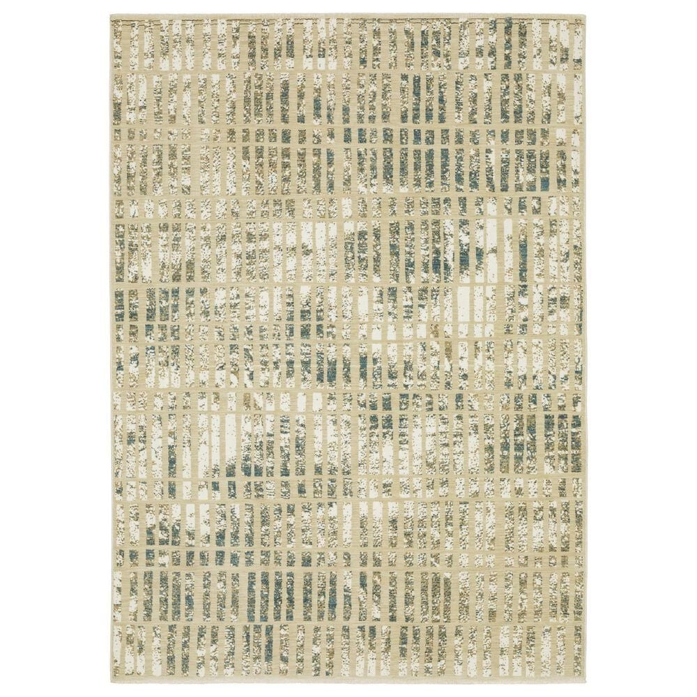 Oriental Weavers Reed RE12W 5"3" x 7"6" Ivory and Blue Area Rug, , large