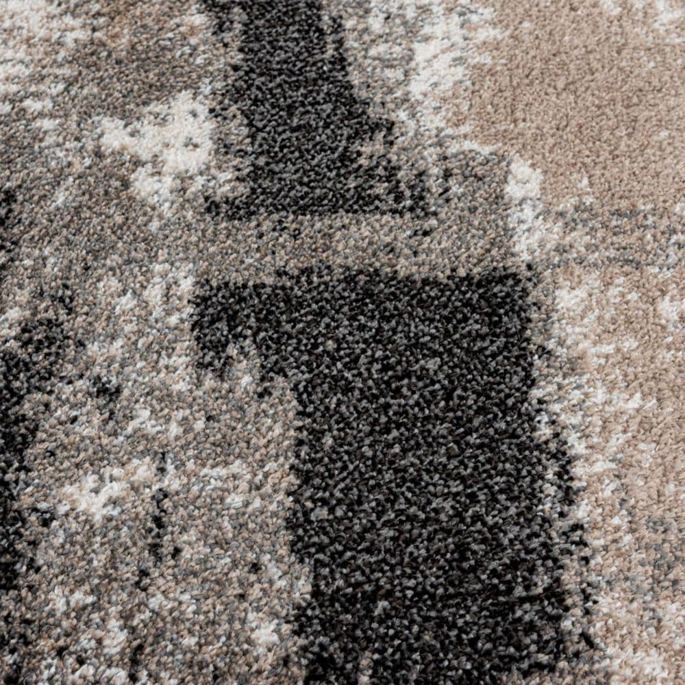 Central Oriental Tulsa Brunsville 5&#39; x 7&#39;3&quot; White Sand and Armor Grey Area Rug, , large