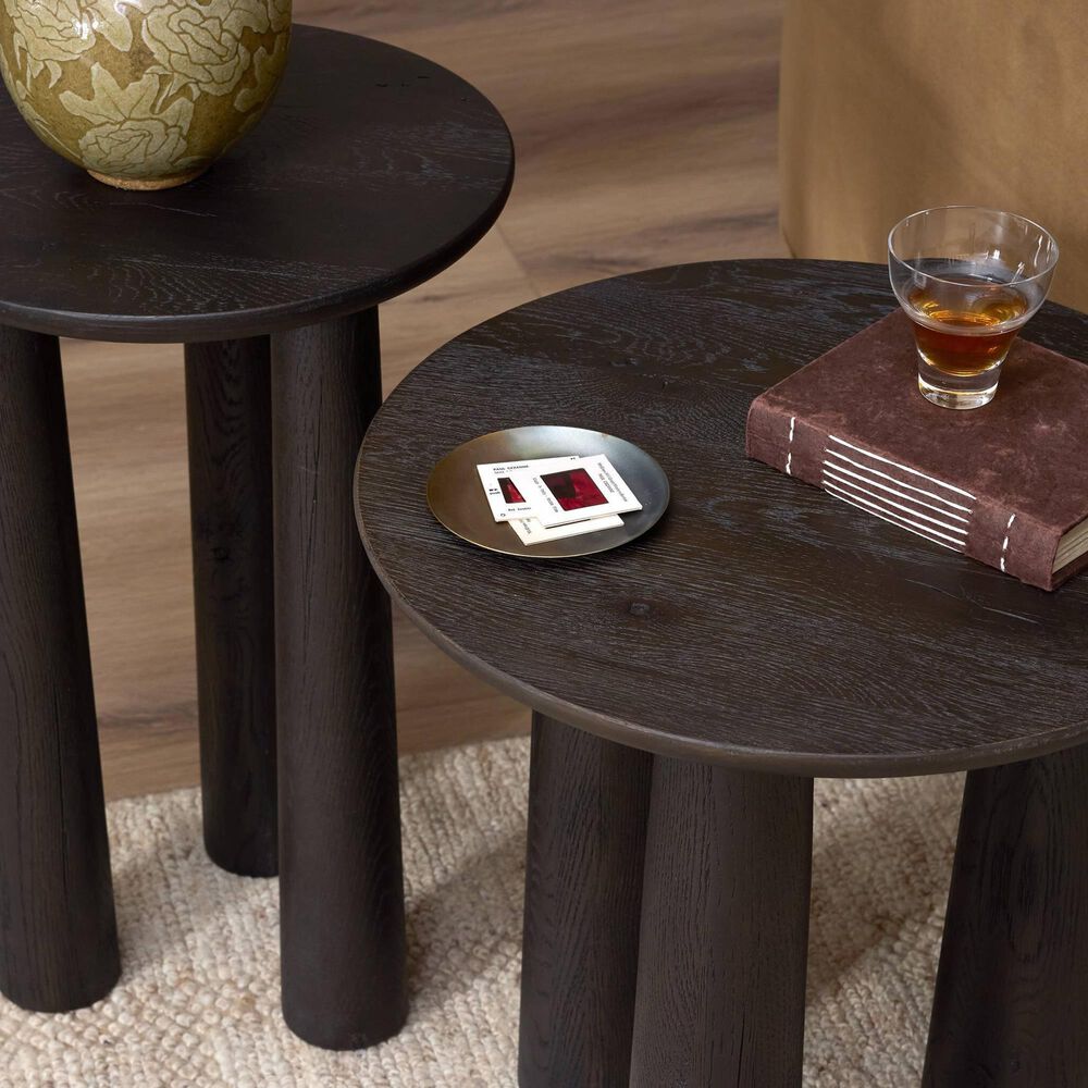 Four Hands Patten Nesting End Tables in Smoked Black, , large